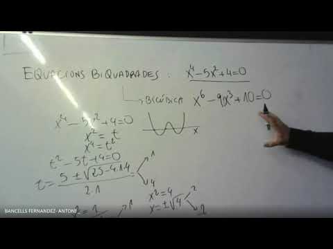 Classe mates B1A 26/11/2020 Equacions biquadrades de Antoni Bancells
