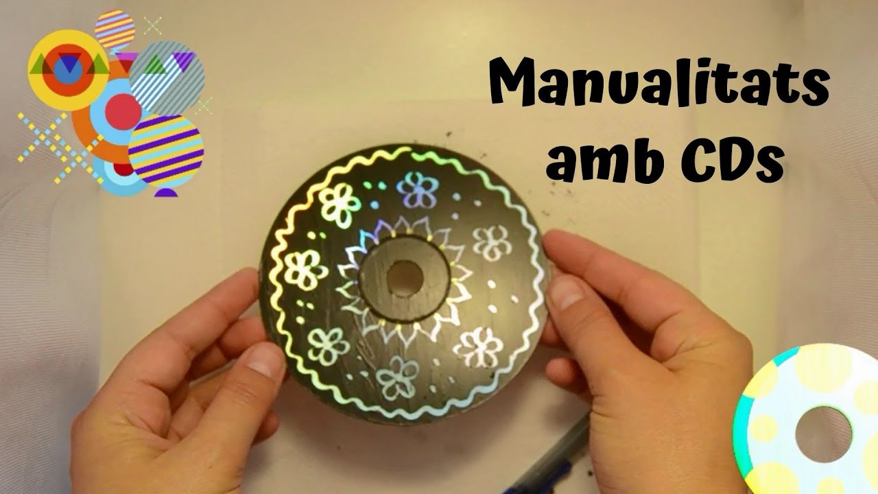 Manualitat amb CDs reciclats: calidoscopi i pissarra. de Dit i fet