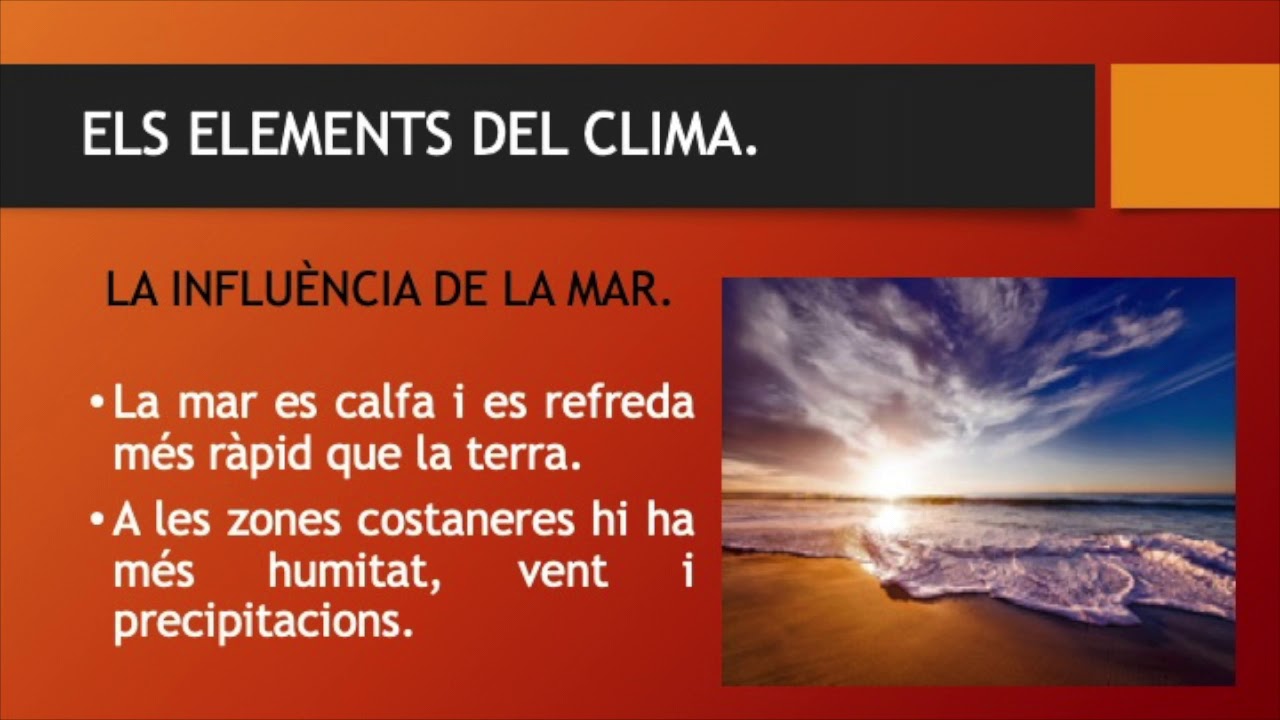 Tema 4 El clima. Els factors climàtics. Ciències Socials. 5é de Primària. de El mestre Álvaro