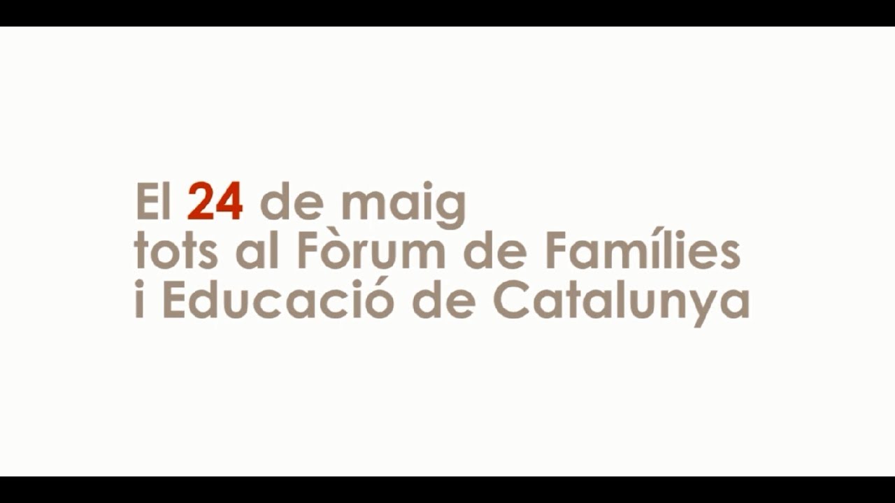 Invitació FÒRUM FAMÍLIES i EDUCACIÓ DE CATALUNYA de Fundació Bofill