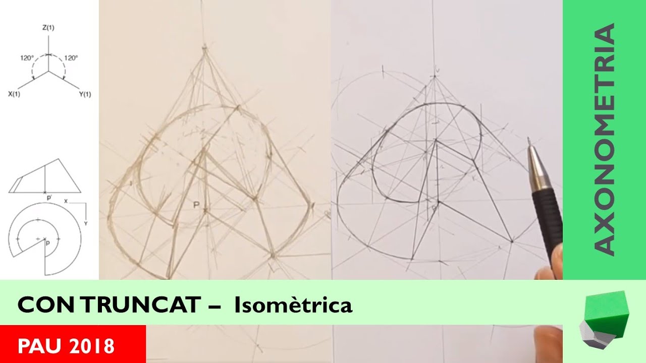 Perspectiva ISOMÈTRICA - CON trucat per pla projectant vertical - PAU 2018 de Josep Dibuix Tècnic IDC