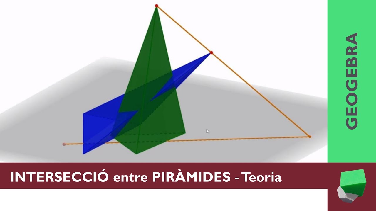 Intersecció entre dues PIRÀMIDES- Explicació amb GEOGEBRA - Figures reglades de Josep Dibuix Tècnic IDC