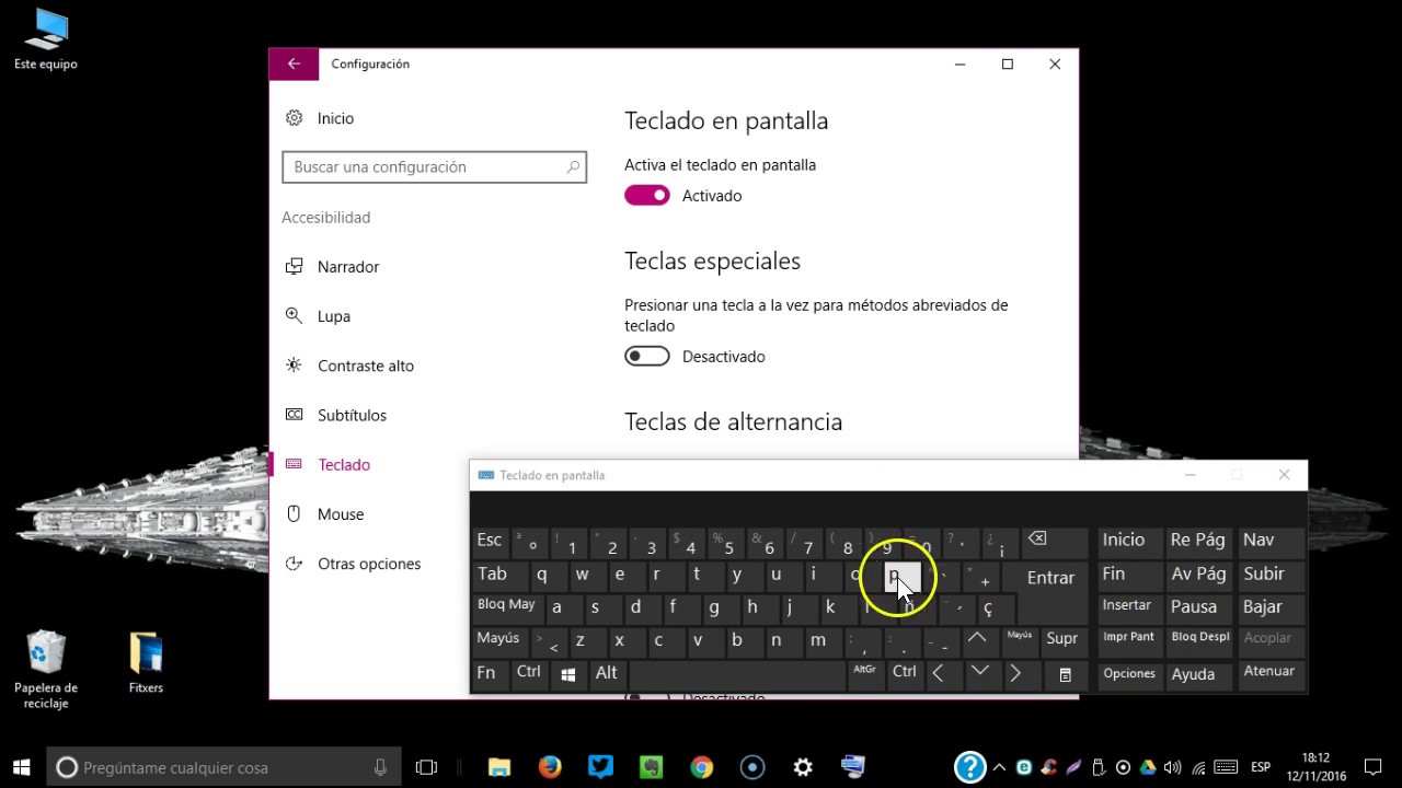 Configuració de les opcions d'accesibilitat en Windows 10 de Joan Padrós Rodríguez