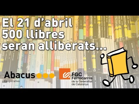 Timelapse preparant llibres pel bookcrossing d'Abacus cooperativa i Ferrocarrils de la Generalitat de Abacus cooperativa