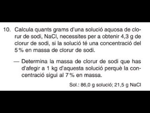 3. SOL Problema 10 (pg 54)_ afegir NaCl per passar del 5% al 7% (equació) de profefaro