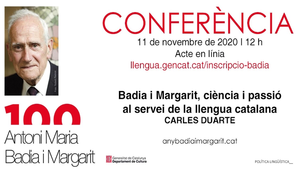 Badia i Margarit, ciència i passió al servei de la llengua catalana. Directe de Llengua catalana