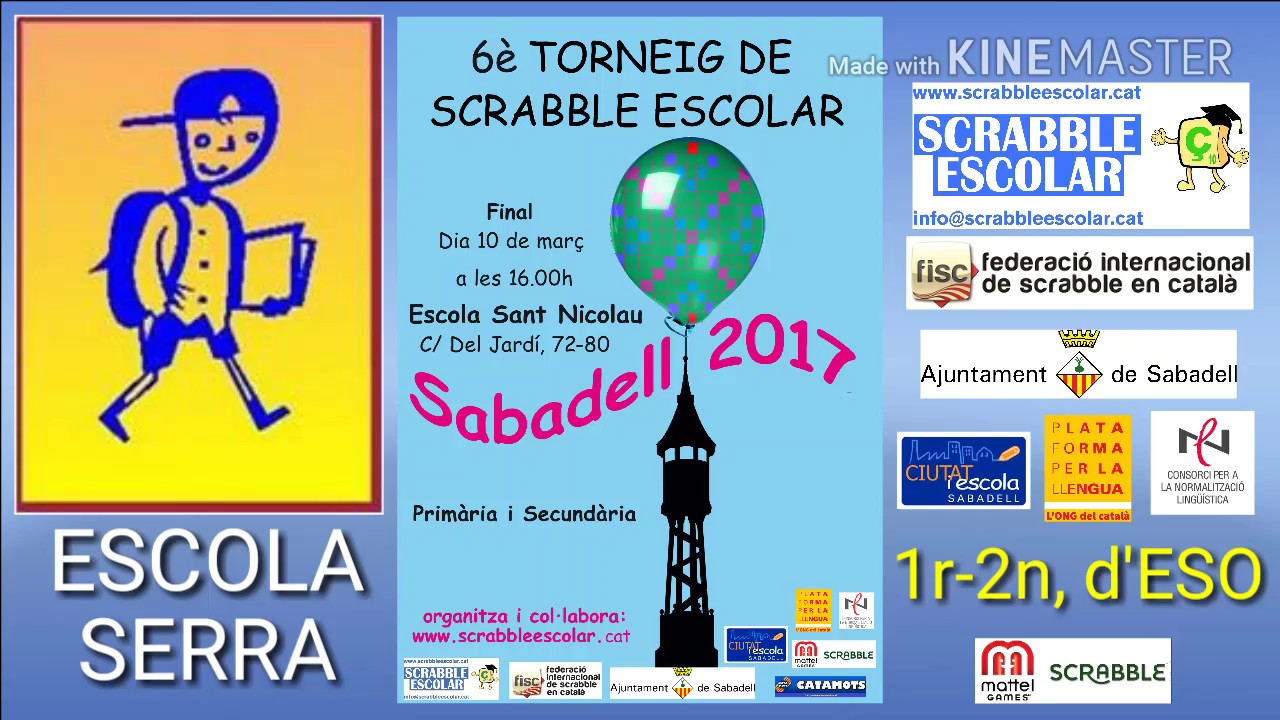 Sabadell, Escola Serra, 1r-2n, d'ESO, 2016-2017 de Scrabbleescolar