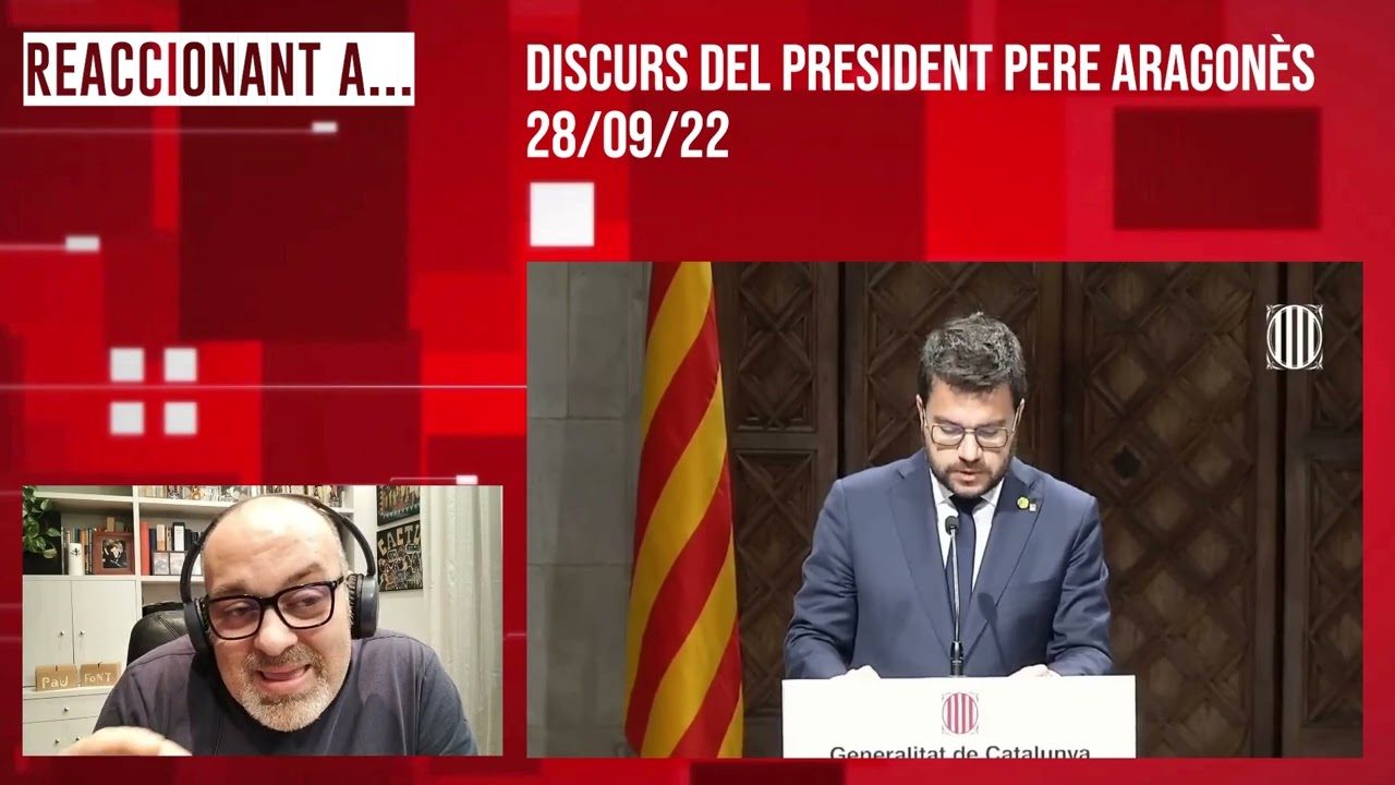 REACCIONANT a - Un discurs del President Pere Aragonès de Pau Font Sancho