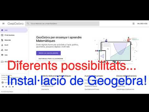 Differents possibilitats ... d’instal·lació de Geogebra! de Antoni Bancells