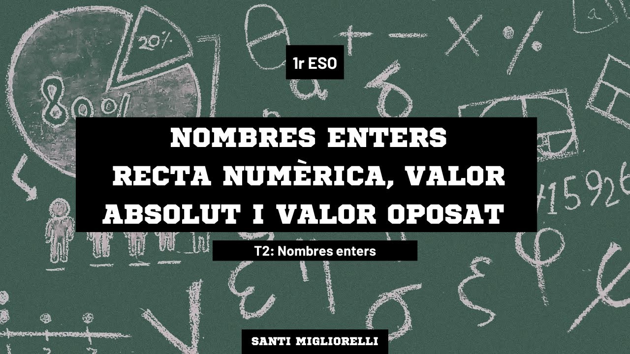 Tema 2: Nombres enters - Introducció als enters, recta numèrica, valor absolut i valor oposat de Santi Migliorelli Falcone