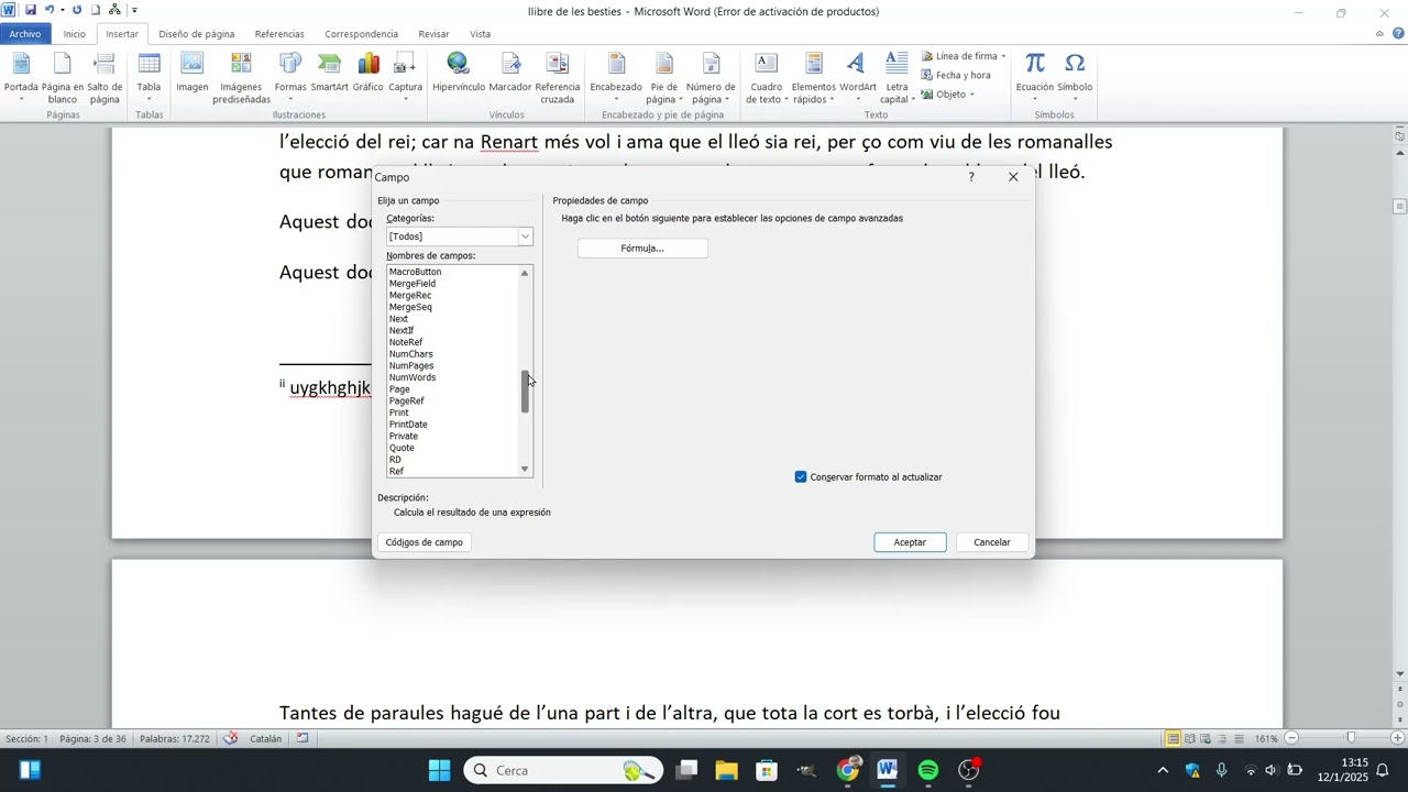 Com inserir camps automàtics en un document de Word de Xavier Àgueda COMPETIC