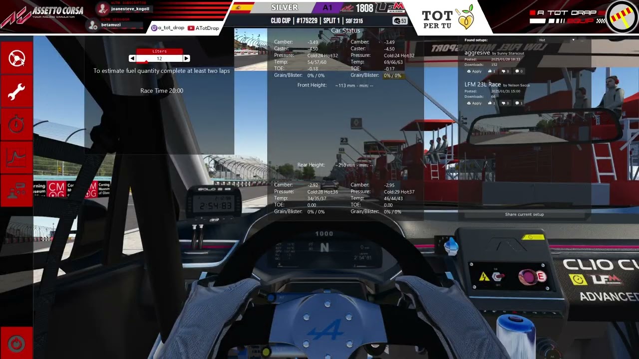 Tornem a la LFM | Clio Cup - Watkins Glen | ATOTDRAP de A tot Drap Simulador