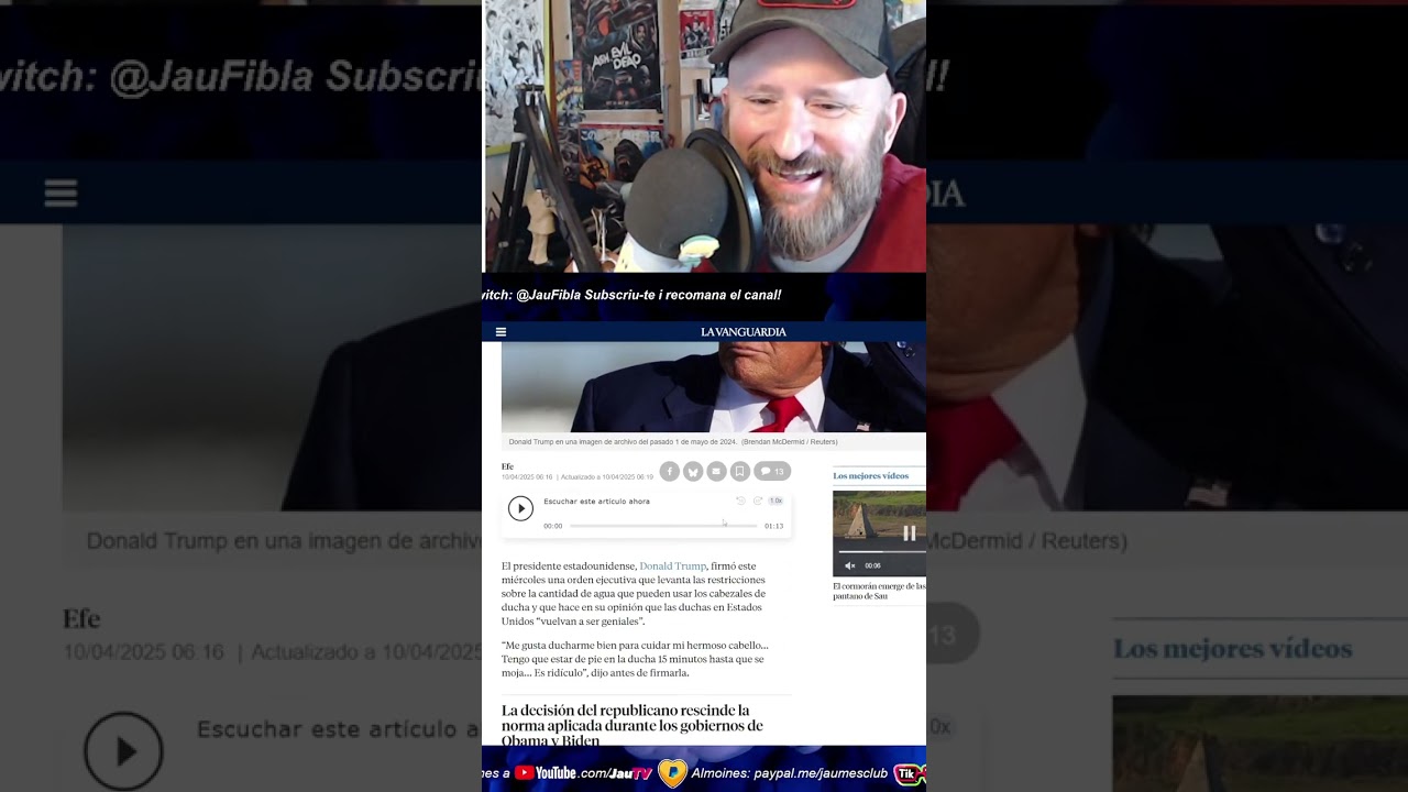 Trump fa que les dutxes tornin a ser genials a USA | #jaufibla on #Twitch de JauTV