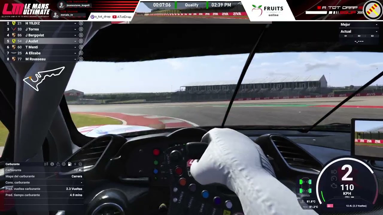 RaceControl | Ferrari GTE - COTA | ATOTDRAP de A tot Drap Simulador