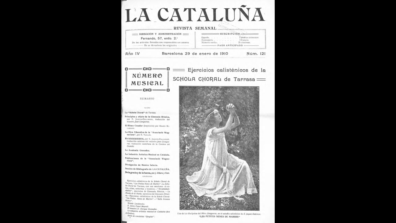 Lectura de un himno escrito en 1910. El Ritmo del creador. de Sara Guerrero: Terrassa amb Història