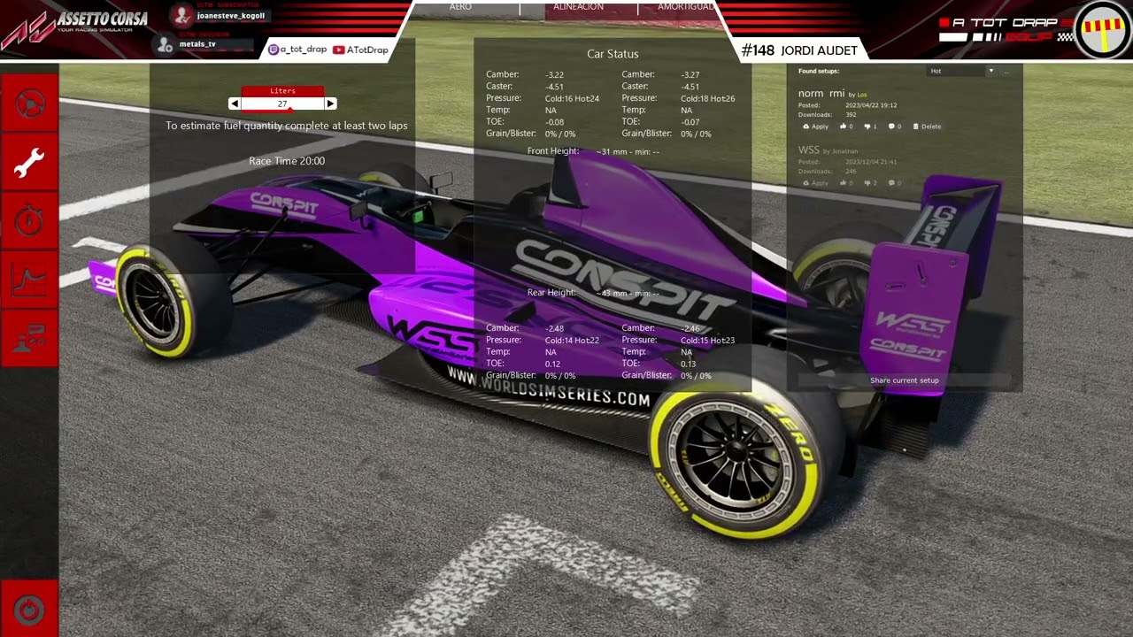 WorldSimSeries | FORMULA JUNIOR - Donington | ATOTDRAP de A tot Drap Simulador