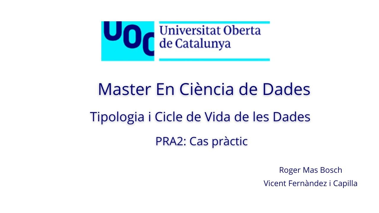 Tipologia i cicle de vida de les dades (II): cas pràctic de ElViFe
