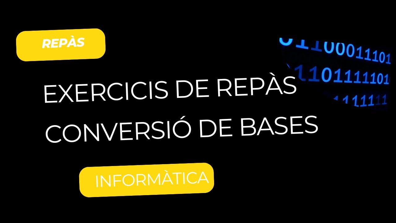 Exercicis de Repàs conversió Decimal-Binari-Octal-Hexadecimal de ElViFe