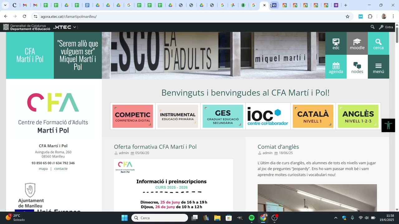Oferta formativa al CFA Martí i Pol de Manlleu de Xavier Àgueda COMPETIC