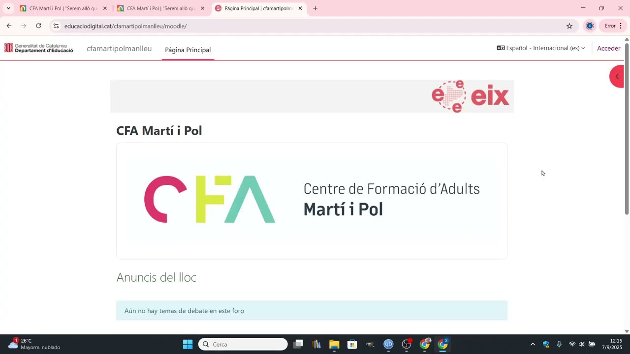 Introducció al Moodle (per a estudiants) de Xavier Àgueda COMPETIC
