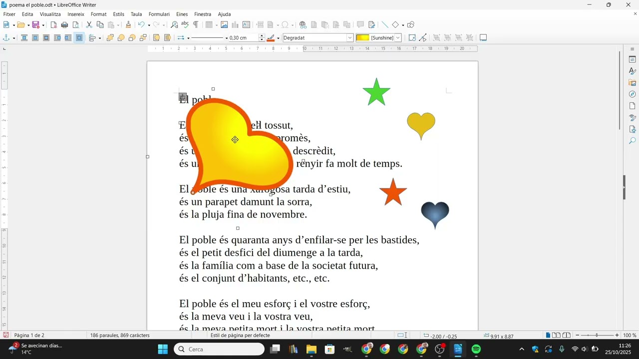 Com posar fletxes i formes amb Libreoffice Writer de Xavier Àgueda COMPETIC