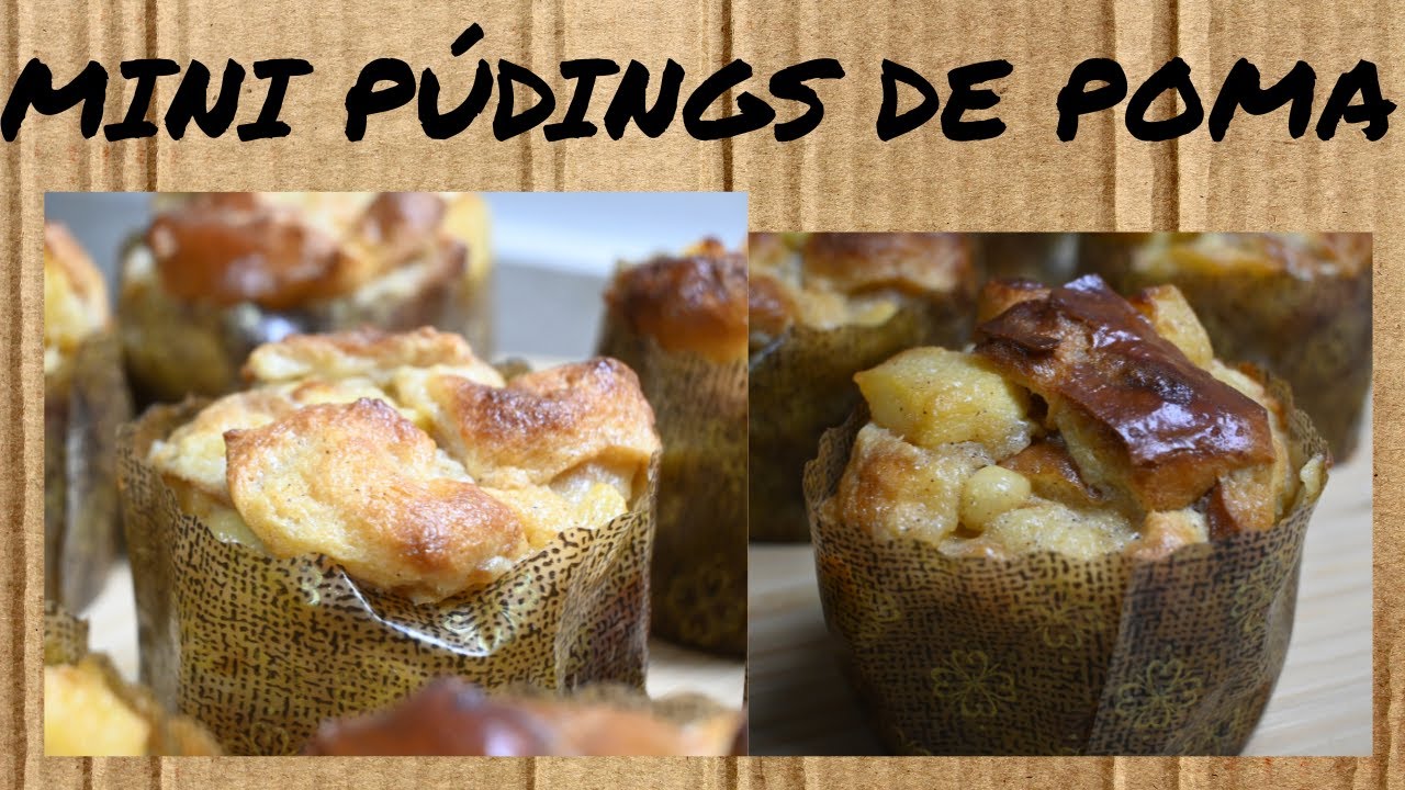 MINI PÚDINGS de POMA - recepta FÀCIL - ingredients d'APROFITAMENT - dolços en CATALÀ de Dolça Terra