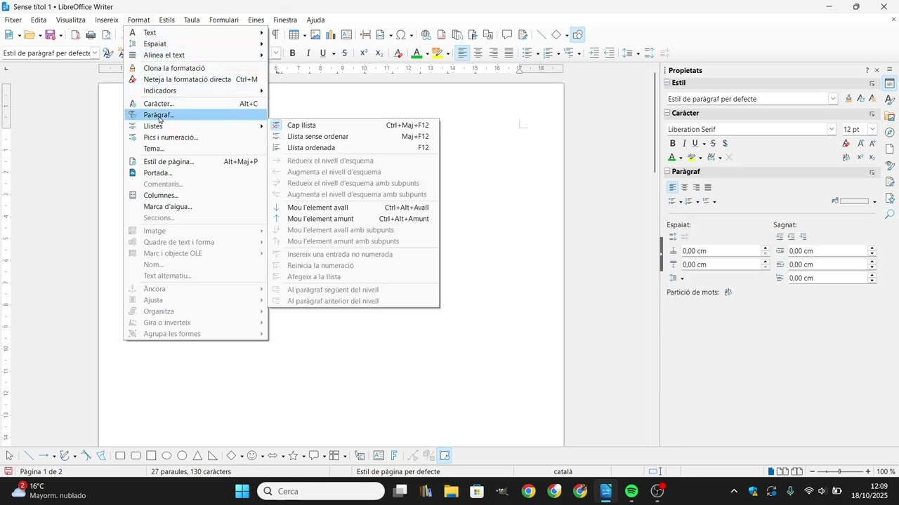 Com posar tabuladors amb Libreoffice Writer de Xavier Àgueda COMPETIC