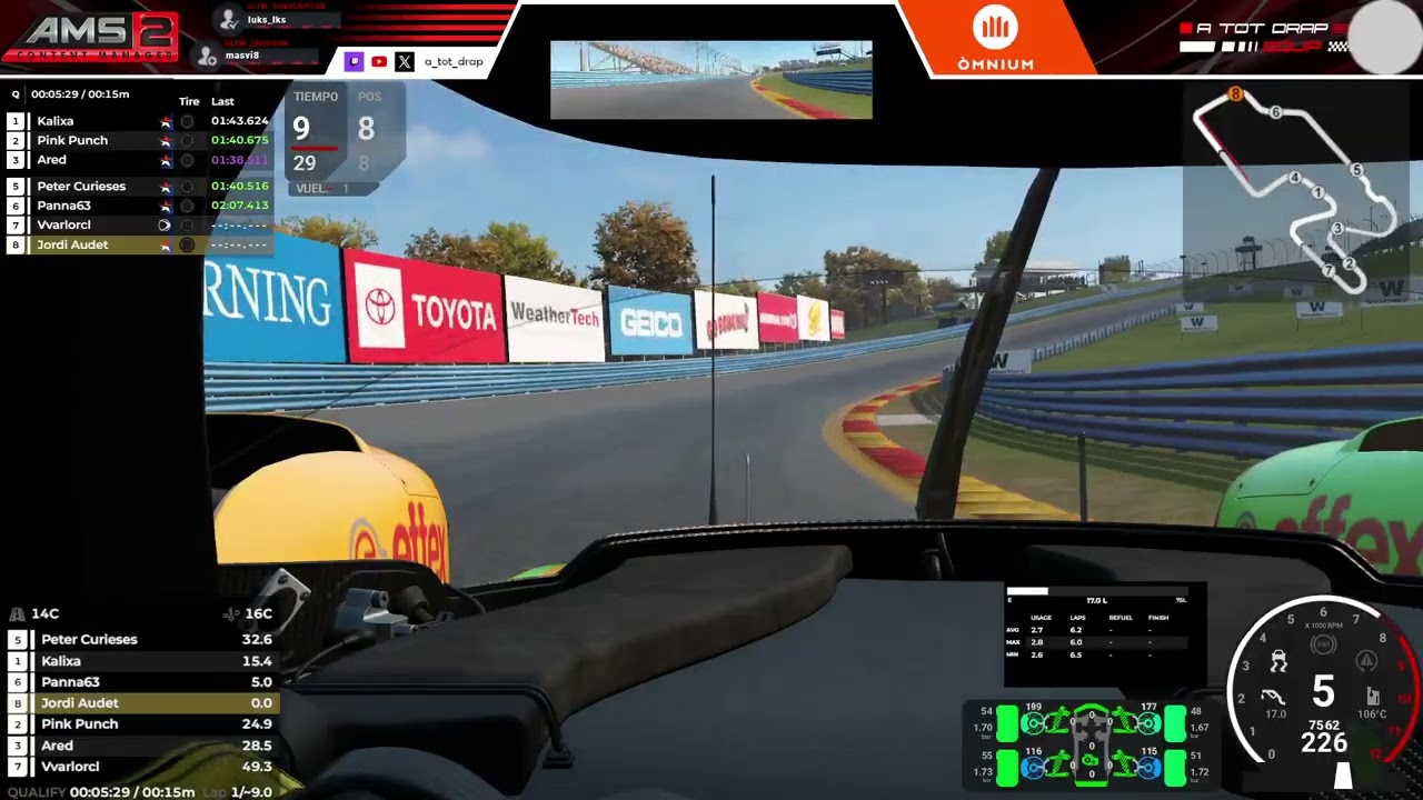 RACECRAFT.Online | LMP2 Mini Series - R1 | ATOTDRAP de A tot Drap Simulador