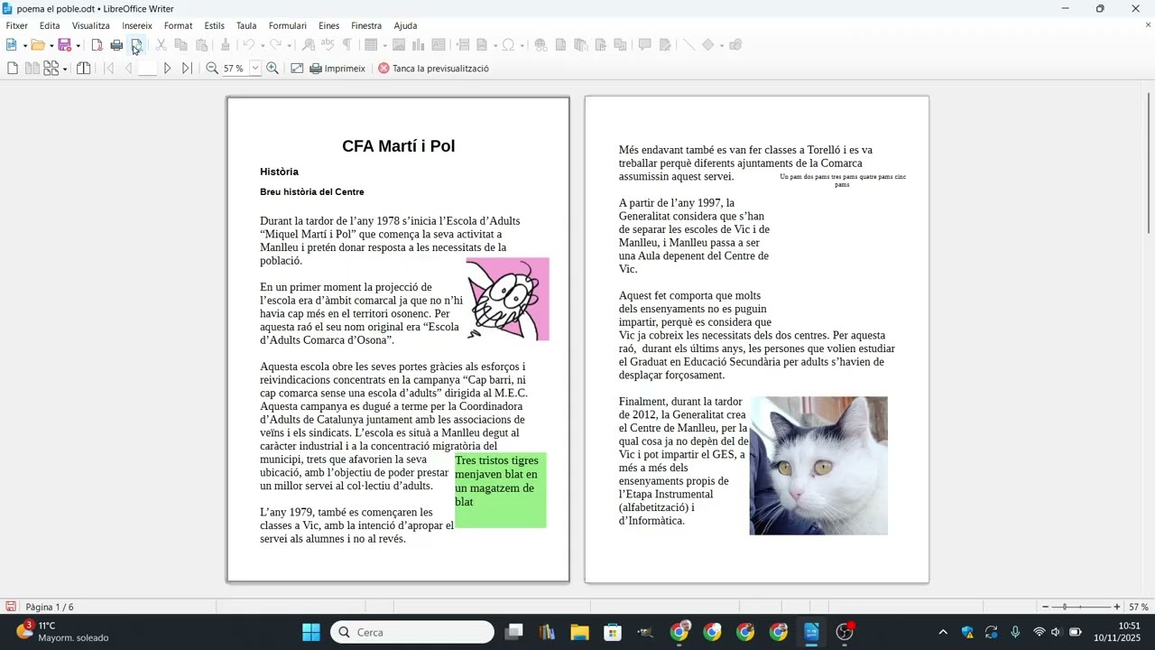 Com posar caixes de text (o quadres de text o marcs de text) amb Libreoffice Writer de Xavier Àgueda COMPETIC