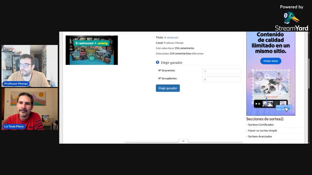 Sorteig 3r Aniversar de Professor Mompi