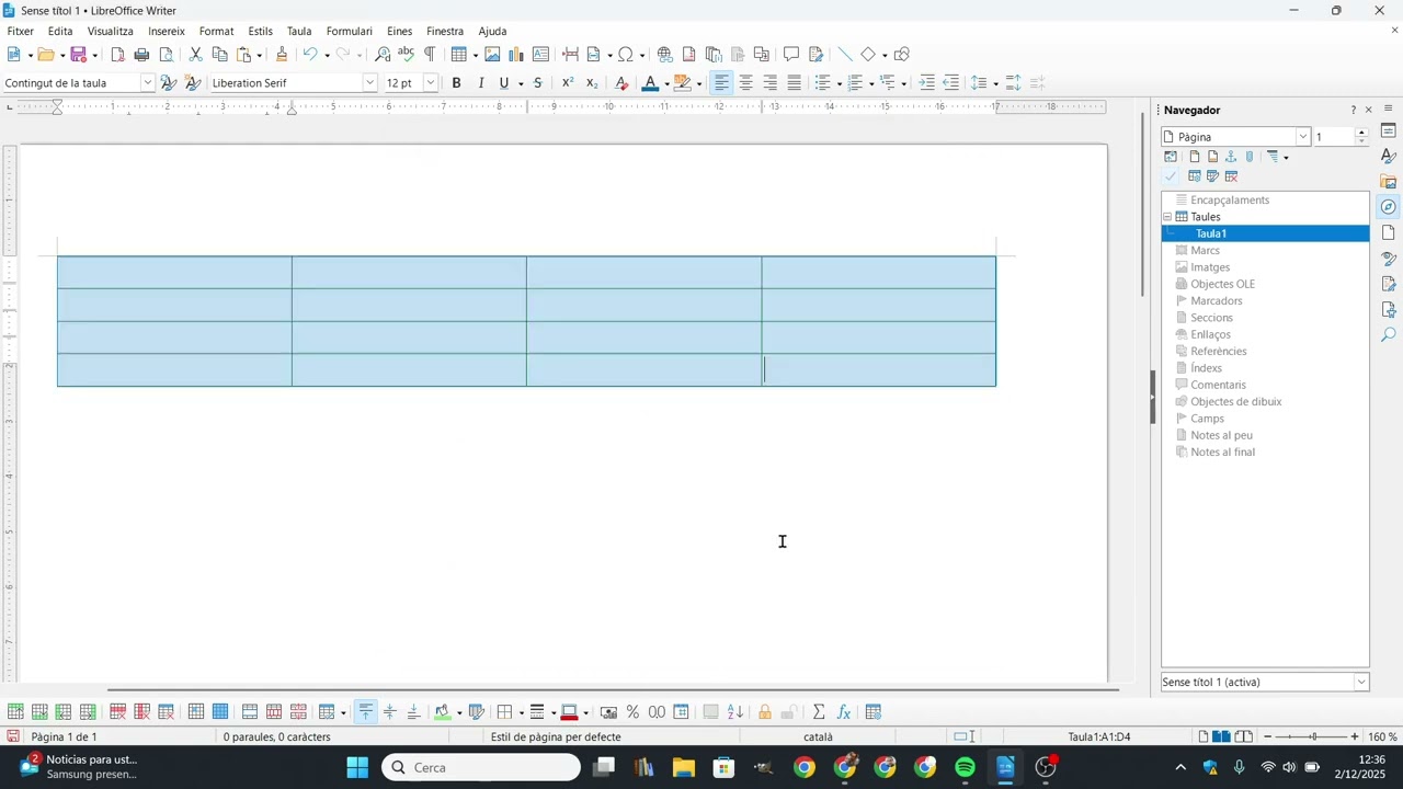 Com fixar l'amplada de les columnes d'una taula de Libreoffice Writer de Xavier Àgueda COMPETIC