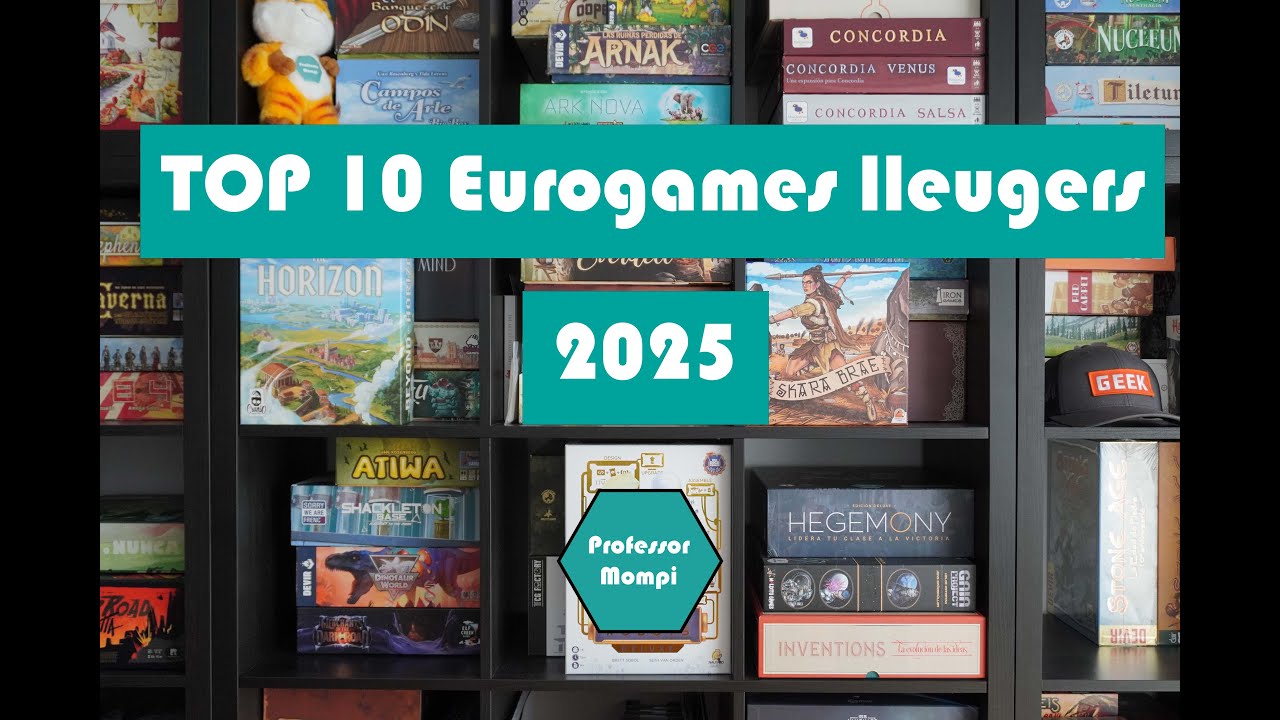 Top 10 2025 - Eurogames lleugers de Professor Mompi