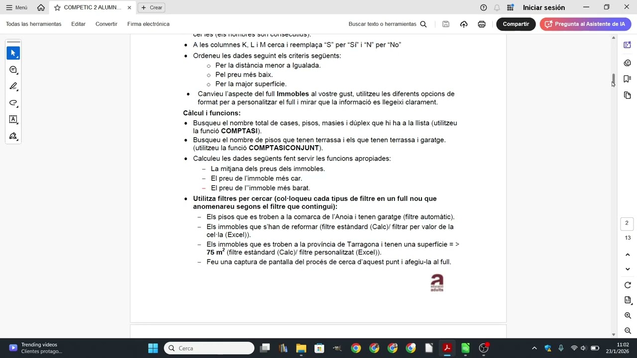Primers passos amb el full de càlcul del Projecte de COMPETIC 2 del curs 24-25 de Xavier Àgueda COMPETIC