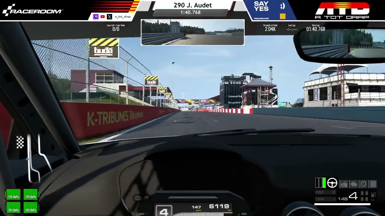 Rankeds FREE2play de RaceRoom | ATOTDRAP !discord de A tot Drap Simulador