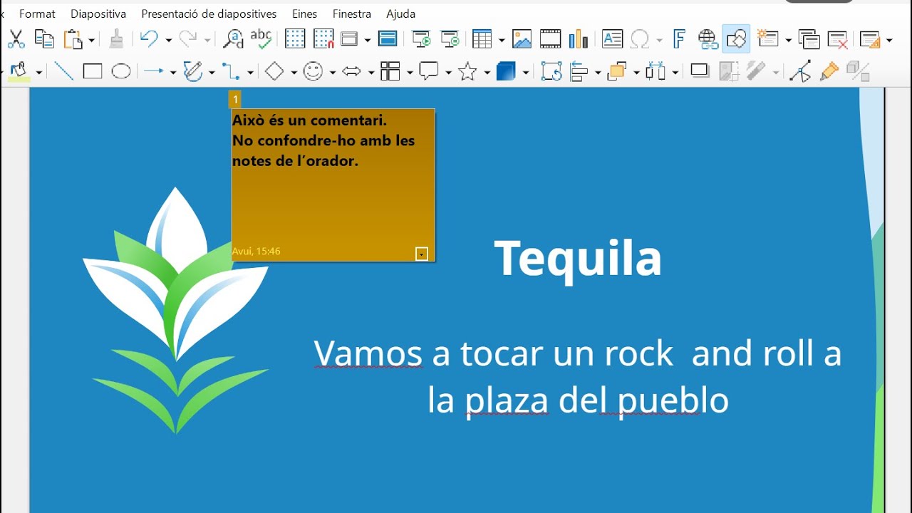 Com posar comentaris a una presentació de Libreoffice Impress de Xavier Àgueda COMPETIC