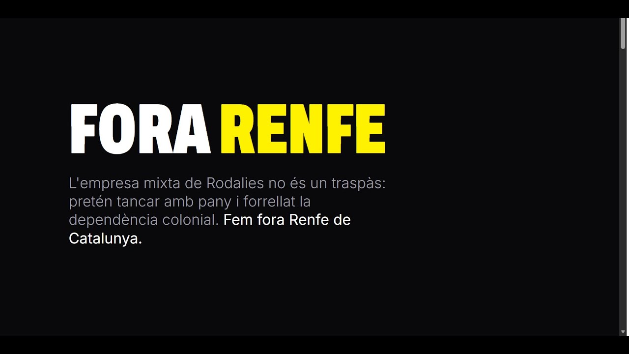 INFORMACIÓ/REFLEXIÓ - MANIFEST FORA RENFE de Emilio López