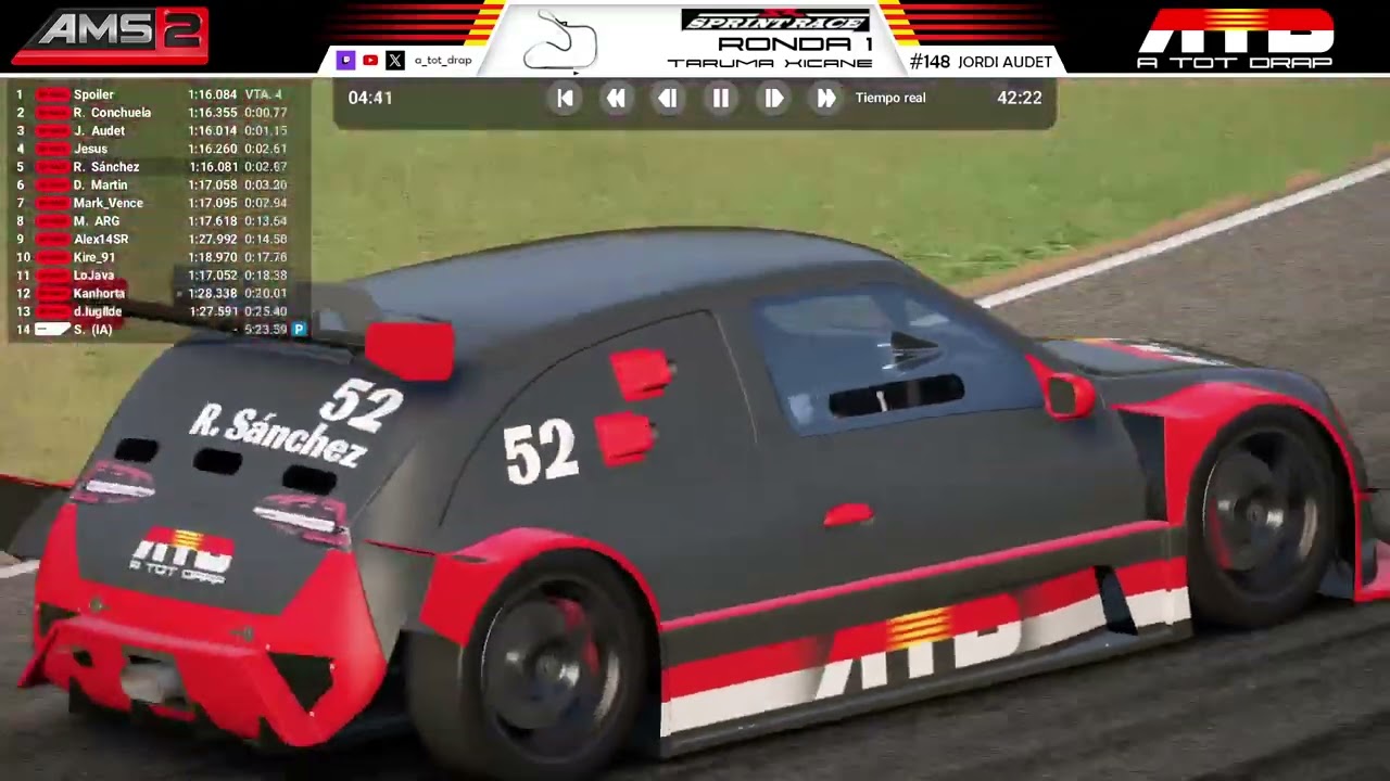 Retransmissió Campionat SprintRace - Ronda 1 | ATOTDRAP !discord de A tot Drap Simulador