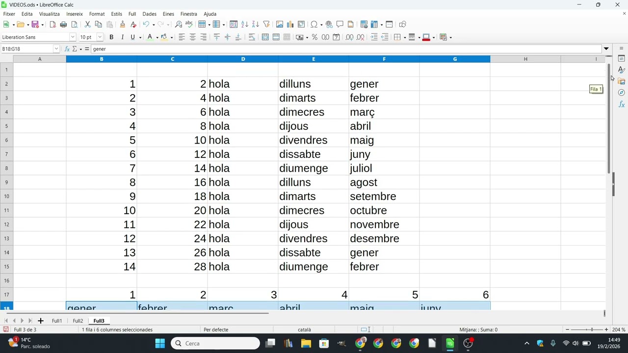 Com autocompletar sèries de números amb Libreoffice Calc de Xavier Àgueda COMPETIC
