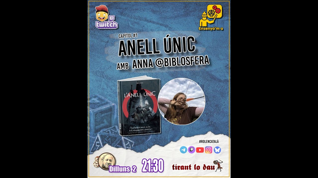 Ensenya'm a ... Anell únic amb Anna @biblosfera #rolencatalà de Tirant lo dau