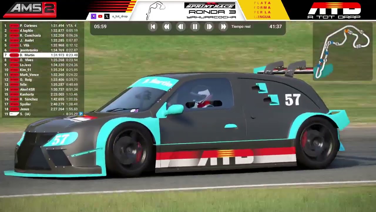 Retransmissió Campionat SprintRace ATD: Ronda 3 | ATOTDRAP !discord de A tot Drap Simulador