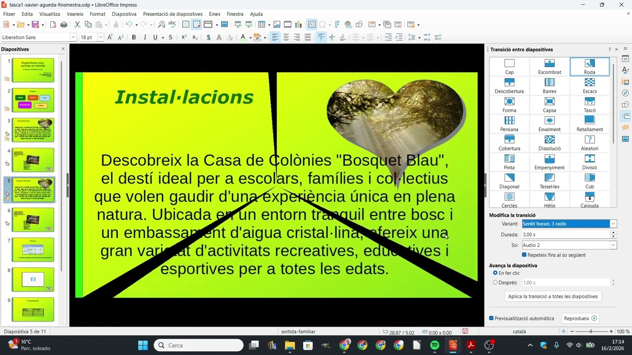 Taula, crèdits, transicions i ortografia al Projecte de COMPETIC3 C8 del curs 24-25 (part 8 de 8) de Xavier Àgueda COMPETIC