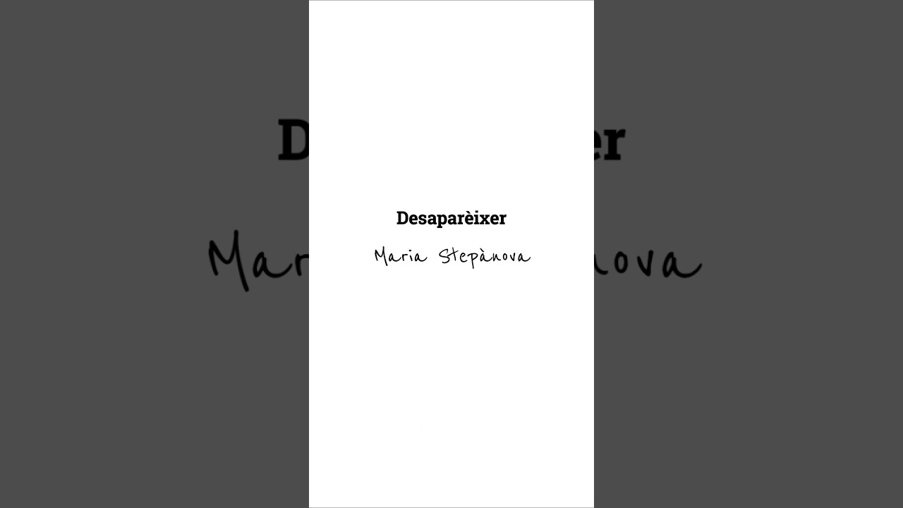 Desaparèixer, de Maria Stepànova (Angle) #booktube de Els Book Hunters