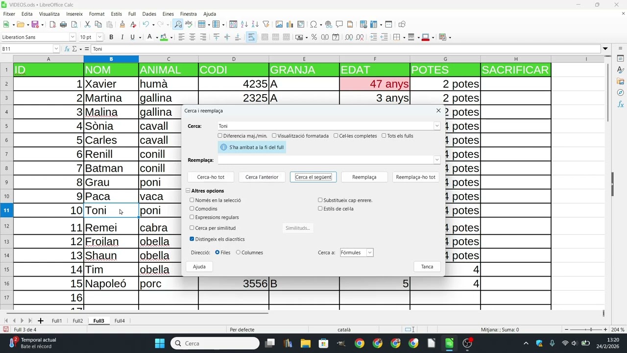 Com cercar i reemplaçar amb Libreoffice Calc de Xavier Àgueda COMPETIC