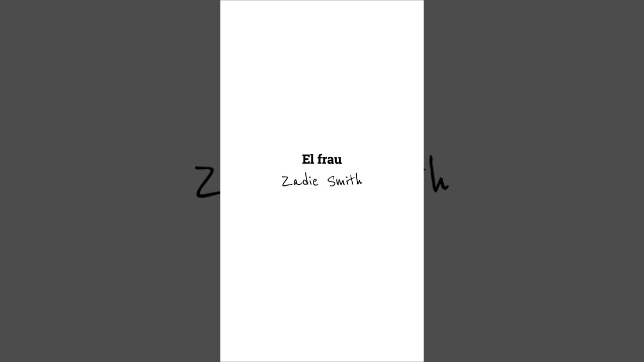 El frau, de Zadie Smith (Jande Editorial) #booktube de Els Book Hunters