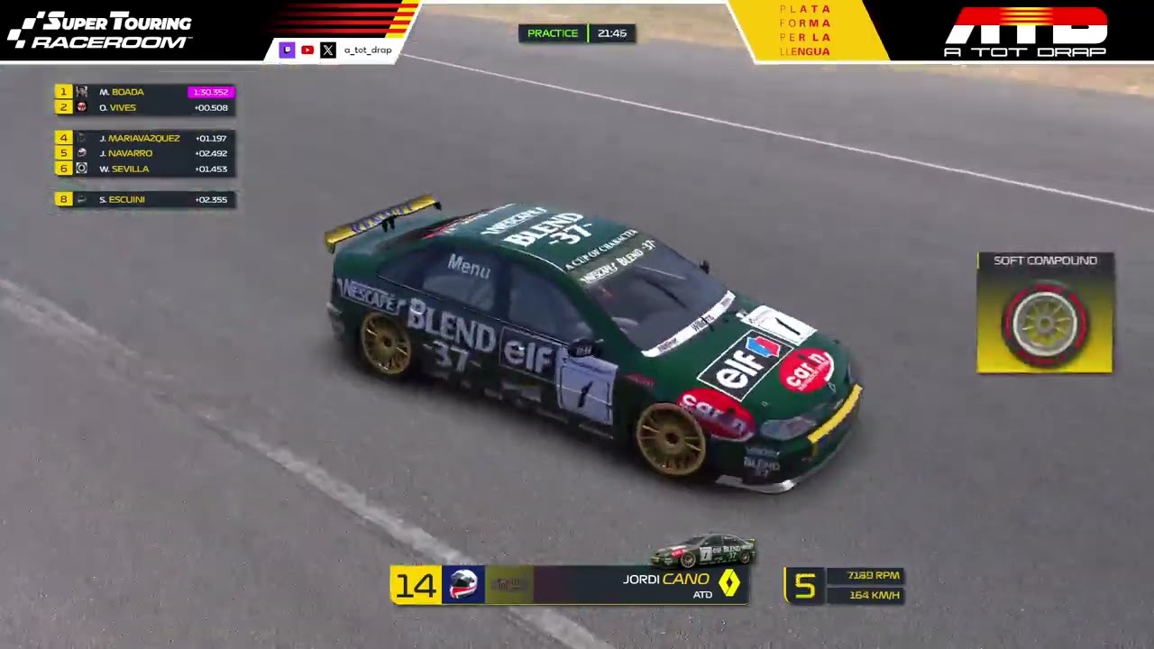 Campionat SuperTouring ATD - R5 Laguna Seca | ATOTDRAP !discord JustRace.net de A tot Drap Simulador