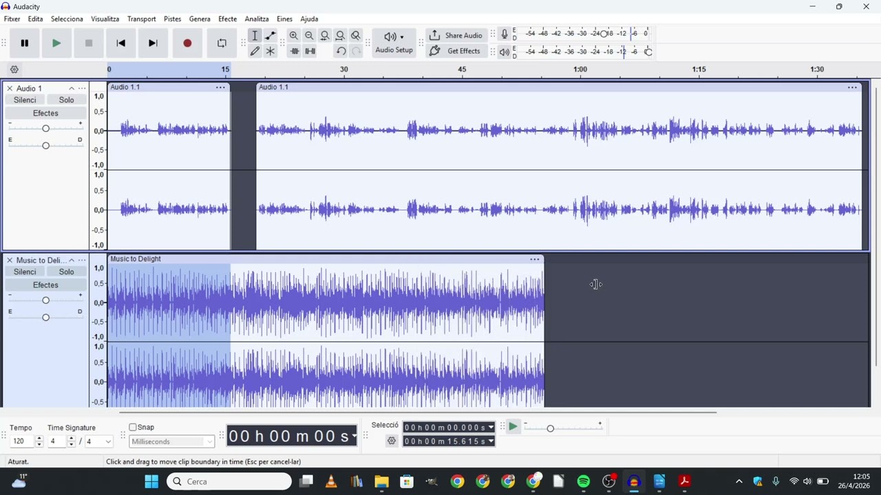 Afegim música de fons al nostre arxiu d'àudio pel projecte de COMPETIC 2 del curs 24-25 (17/18) de Xavier Àgueda COMPETIC