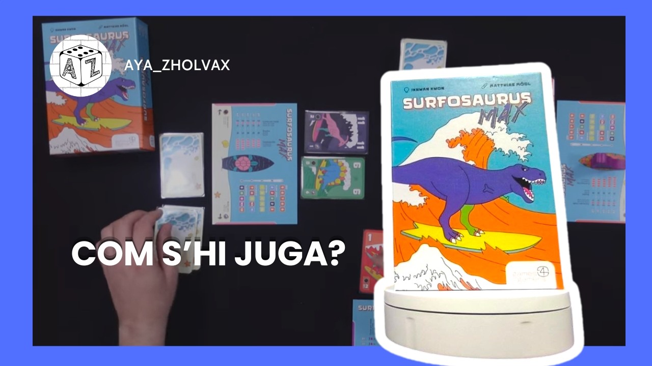 🦖🌊 SURFOSAURUS MAX - Com s'hi juga? [tutorial] de Aya_ZholvaX: Jocs de taula