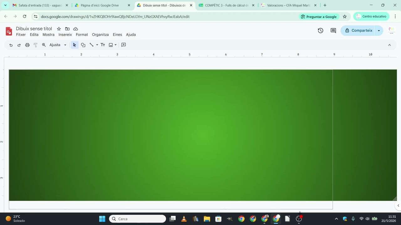 Com canviar la mida i les proporcions dels dibuixos de Google Drive de Xavier Àgueda COMPETIC