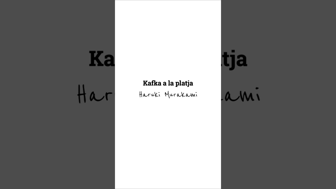 Kafka a la platja, d'Haruki Murakami #booktube de Els Book Hunters