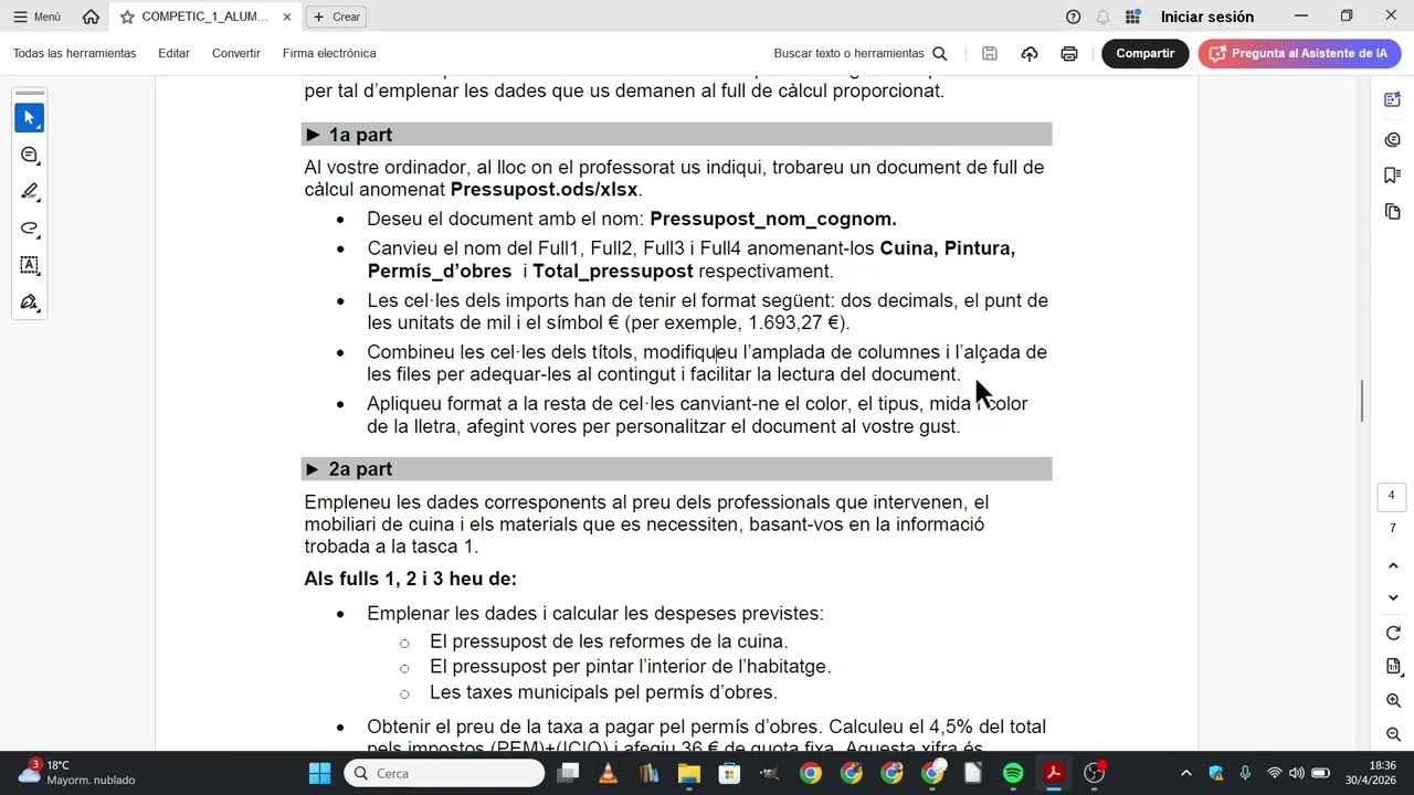 Formats al full de càlcul del projecte de COMPETIC 1 del curs 24-25 (tasca 4.1) de Xavier Àgueda COMPETIC